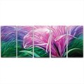 Metal Artscape 59 X 24 in Electric Lily 5Panel Handmade Metal Wall Art MA10055